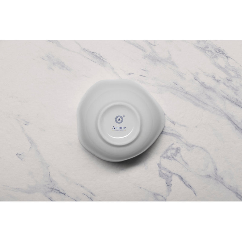 EARTH - IVORY Premium Porcelain Bowl | 3.75" Uneven Shape Non Stackable Bowl | Microwave & Dishwasher Safe