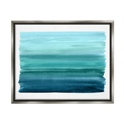 " Turquoise Gradient Shape Painting " by Allie Corbin Painting Print