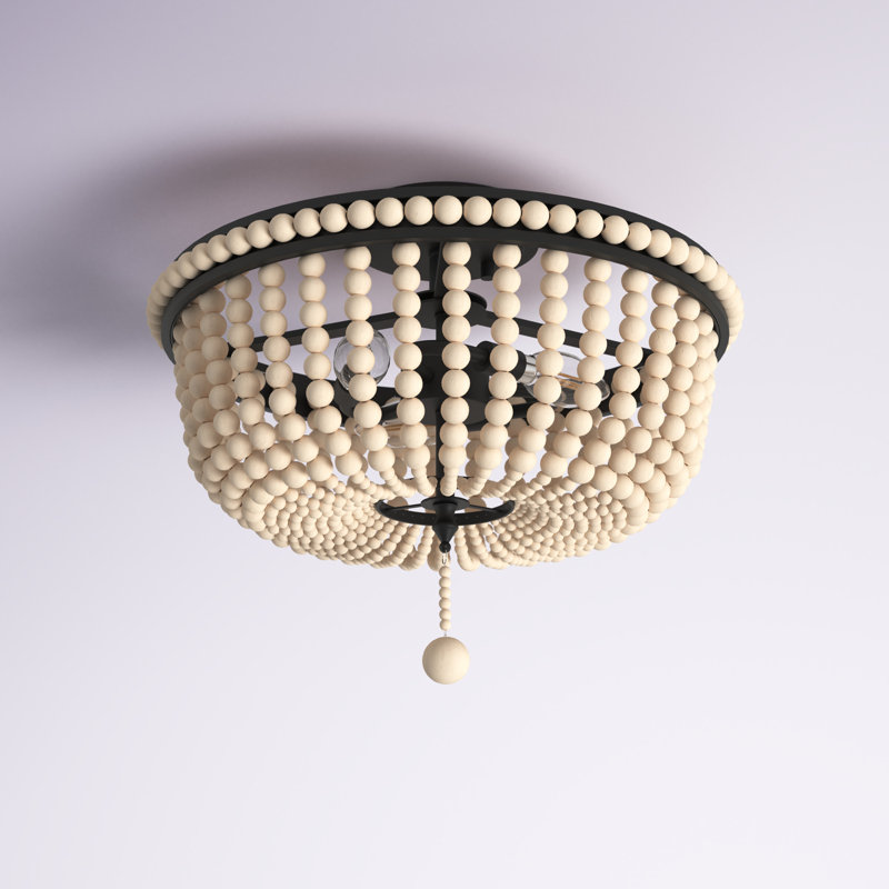 Algomera Solid Wood Semi Flush Mount
