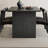 Retro pure black rock plate dining table-1957269811