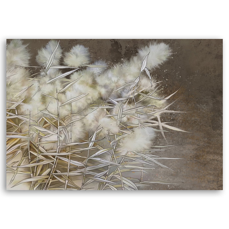 Boho Pampas Grass - Wrapped Canvas Print, 40cm H x 60cm W
