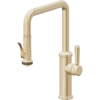 Davoli Kitchen Pull-Down Faucet with Squeeze Sprayer - Quad Spout