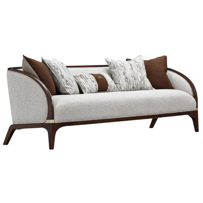 Houston Sofa - Pebble/Walnut