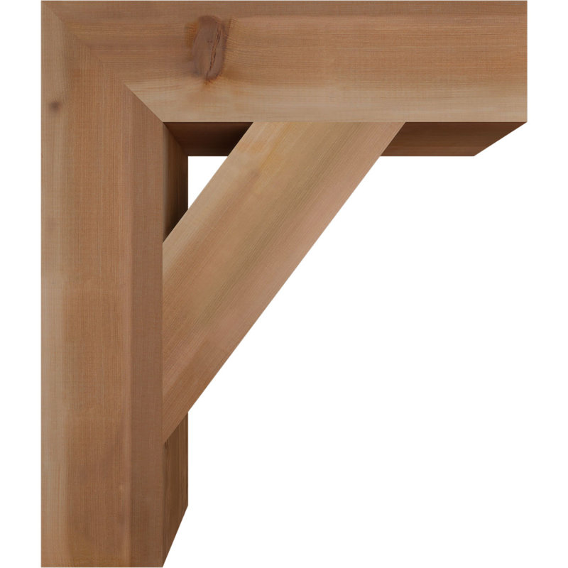 Support de bloc traditionnel, Cèdre rouge de l'Ouest (lisse), H 28 po x l 5,5 po x P 24 po