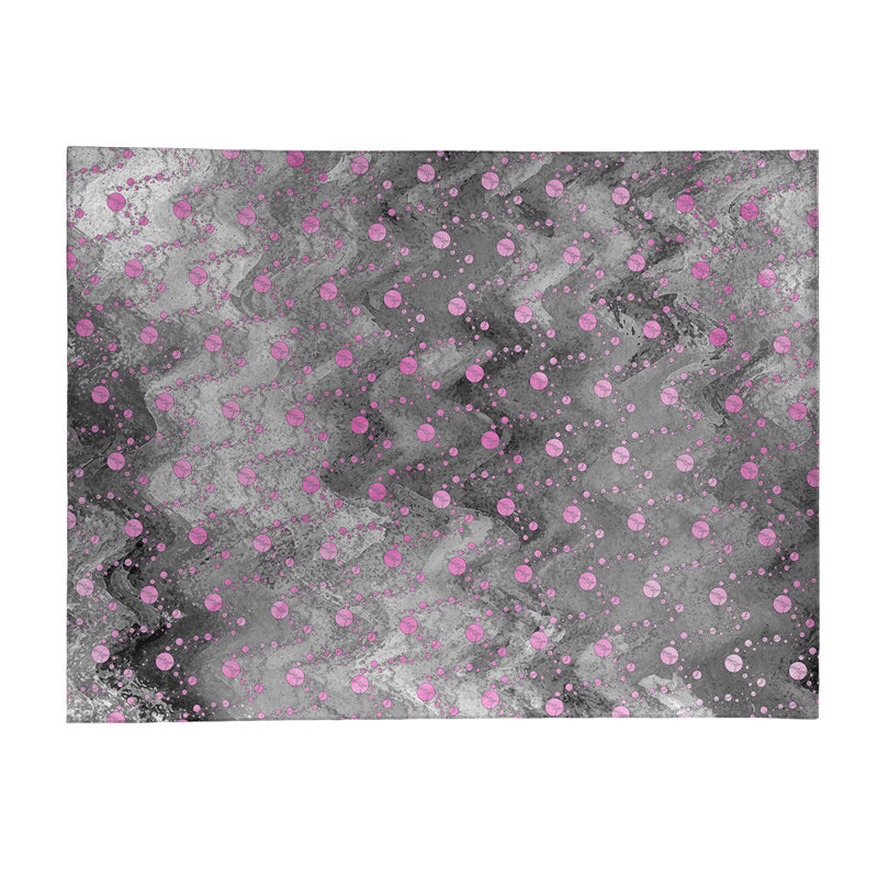 Tapis de planètes et étoiles monochromes pour la zone rose, Rectangle 5 pi x 7 pi