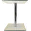 Column Glass Top Pedestal End Table