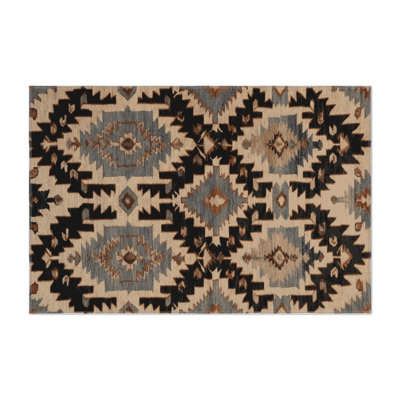 Tapis d'intérieur et d'extérieur brun Persian
