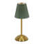 Lampe de table transitionnelle à 1 lumière à intensité variable avec tissu plissé vert sauge effilé pour tables d'appoint de salon d'hôtel (ensemble de 2)