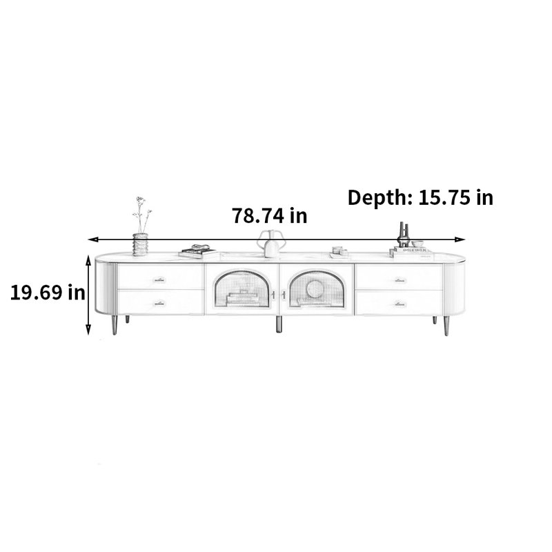 Meuble télé italien, 78.74"