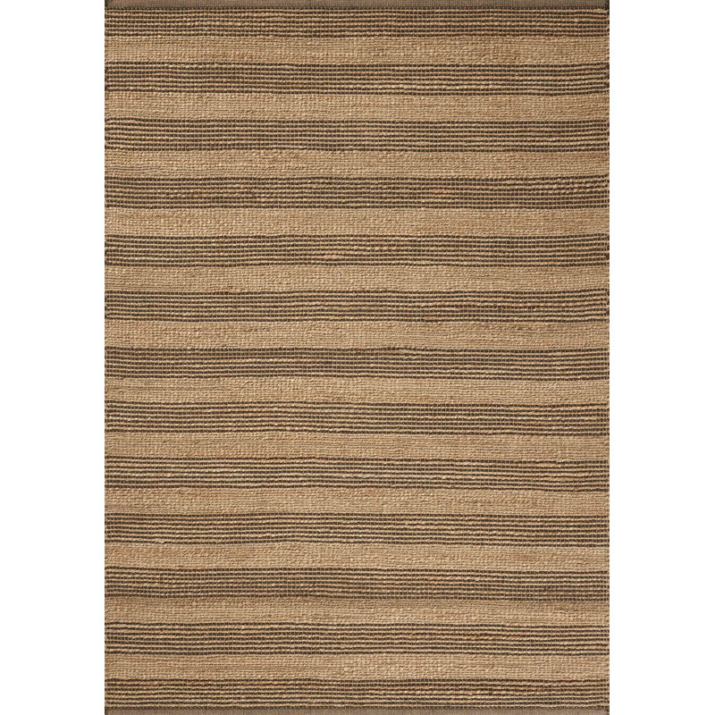 Judy Natural and Chocolate Handwoven Cotton Area Rug