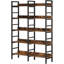 Grande bibliothèque 70 x 70,8 po à 5 niveaux pour salon, bureau et cuisine