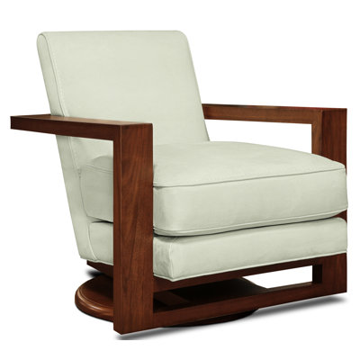 Monroe Leather Swivel Armchair