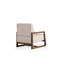 Fauteuil à oreilles élégant, tissu beige, 31,5 po x 26,4 po x 30,3 po | Structure en bois de hêtre et en bois aggloméré | 100% polyester, nettoyage à sec | Coussin en mousse et plumes gris doux | Pieds en bois de noyer | Parfait pour le salon et le bureau-1523359178-1523524226