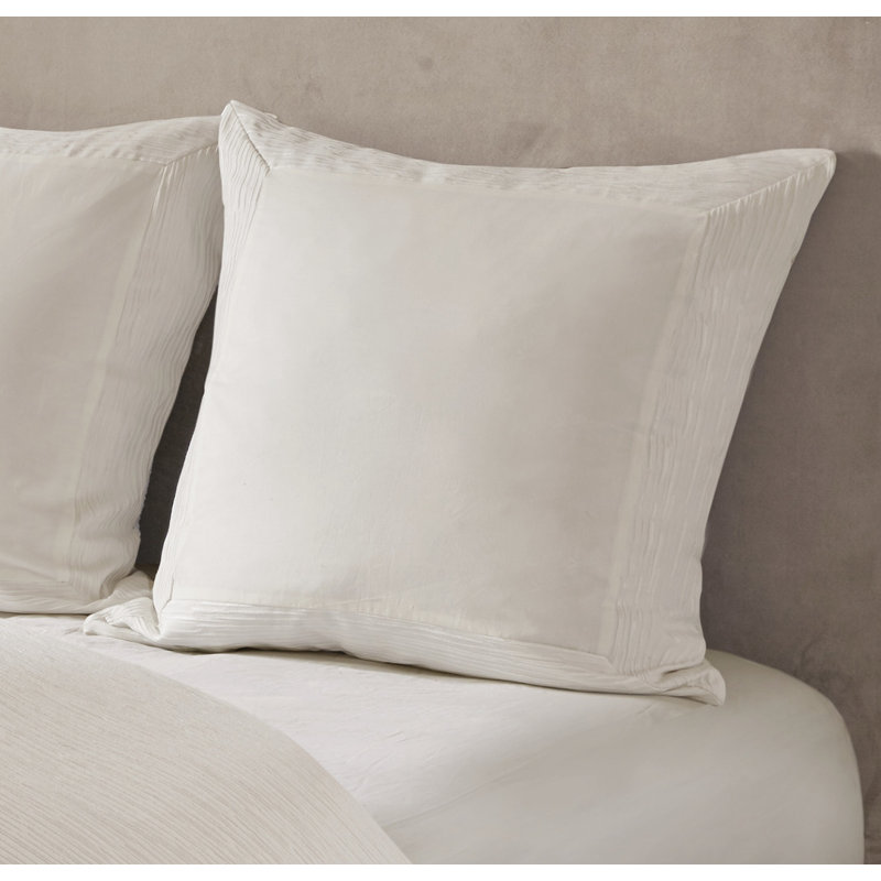 Taie décorative 26 po x 26 po Hanae, blanc