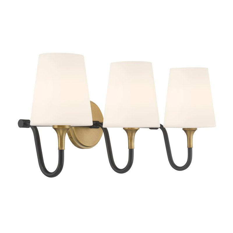 Meuble-lavabo 3 lumières 24,5 po Brienne, Trois lumières, H 10,75 po x l 24,5 po x P 9 po