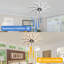 Ventilateur de plafond noir 36 po avec lumière, ventilateur de plafond encastré avec télécommande, à intensité variable, 3 couleurs, 6 vitesses-132945790