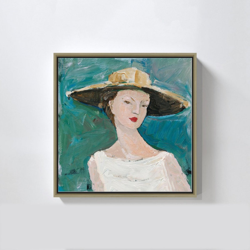 «Flea Market Portrait I» par Avery Tillmon - impression sur toile, 24" H x 24" W, Champagne