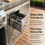 Armoire combinée à 3 tiroirs et grande porte pour barbecue pour l'extérieur de l'îlot de cuisine pour l'extérieur