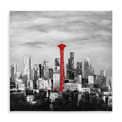 Space Needle Red Tablecloth | Cities Industrial Home Decor