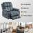 Alhertine 37.48”Soft Power Swivel Rocker Recliner with Heating & Massage-1997846666