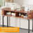 Fluted Console Table with Storage,Wood Sofa Table with Sliding Door,Entryway Table with Storage Space for Living Room-1041542684