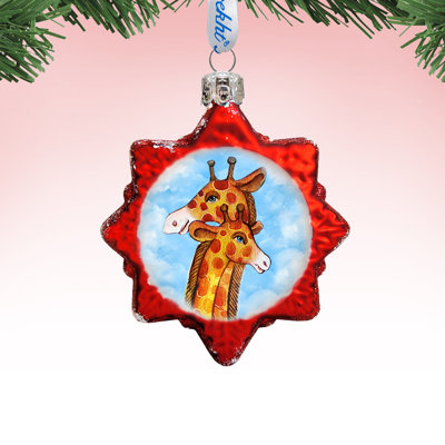 3'' Handmade Glass Holiday Shaped Ornament