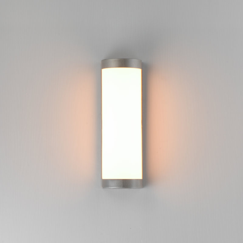 Halfpipe-Outdoor Wall Mount, Brushed Aluminum