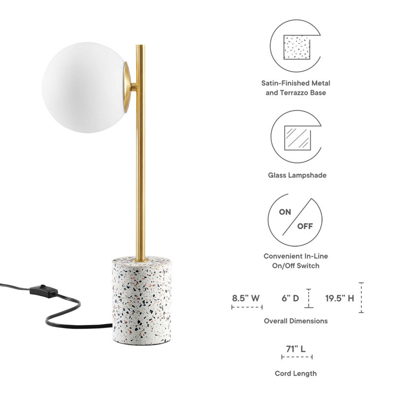 Lampe de table Logic Terrazzo par Modway
