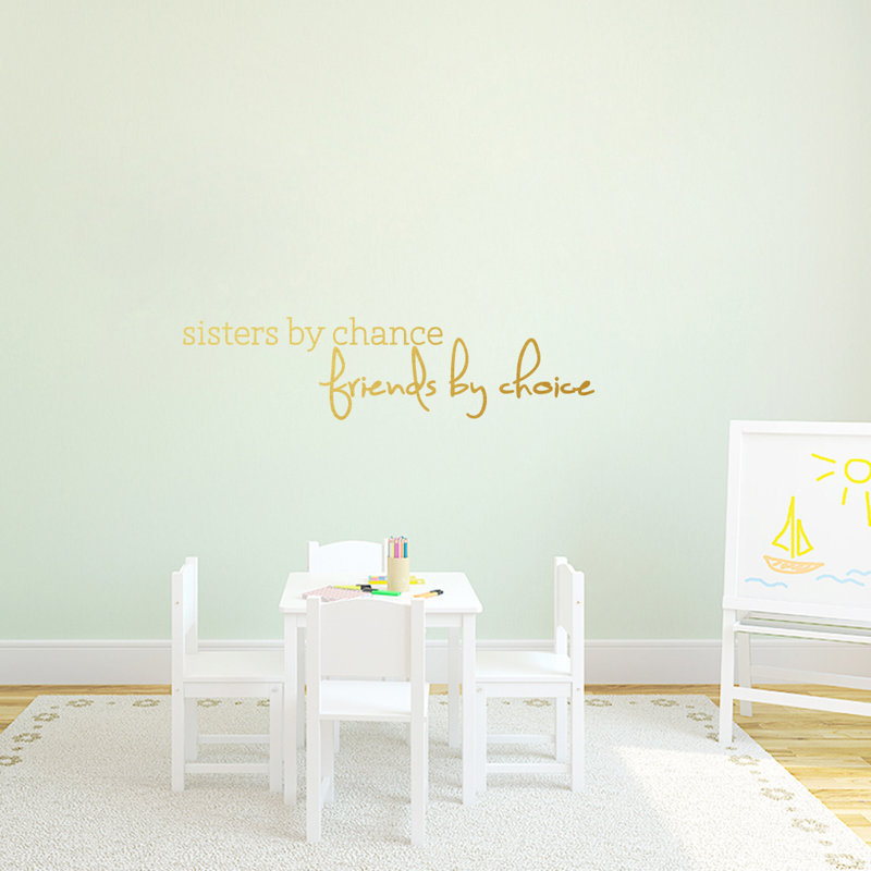 Text & Numbers Non-Wall Damaging Wall Decal, Gold