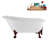 58" Streamlin Clawfoot Tub,Tray,Drain, Clawfeet-101628930-102219862