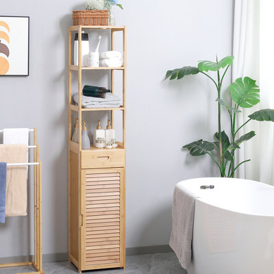Slim Bathroom Cabinet - Optimizes Space Versatile Storage For Fits Various Needs