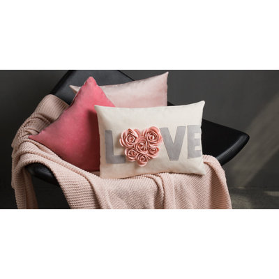  Appliqued Canvas Pillow Cover