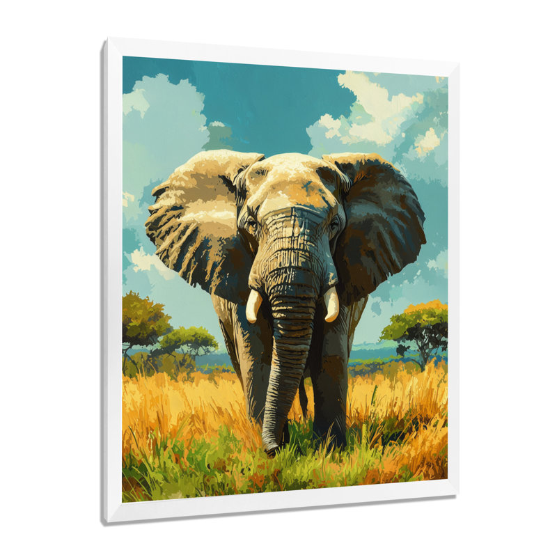 Inman - Animals Wall Art Prints, H 44 po x l 34 po, Reproduction encadrée sans passe-partout, Blanc