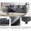 Canapé modulaire en chenille de 103 po avec siège large et large, ensemble de canapé en forme de L avec coussins doubles, canapé à 4 places avec repose-pieds mobile, mobilier d'intérieur surdimensionné