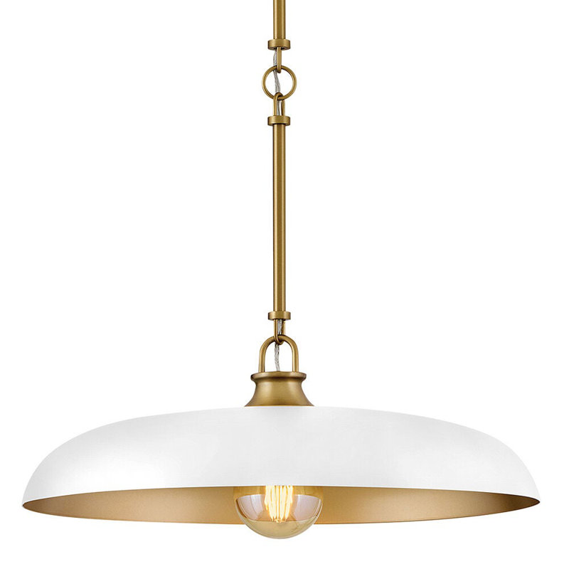 Sadie 1 - Light Steel Chandelier, 6.25" H x 18" W x 18" D, Chalk White