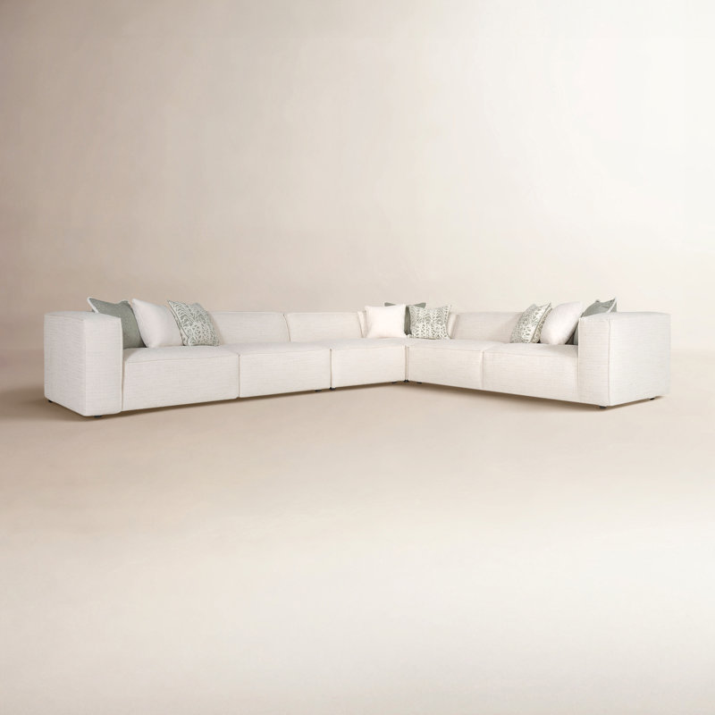 Bliss Modular Sectional, 28" H x 160.5" W x 123.5" D, 6