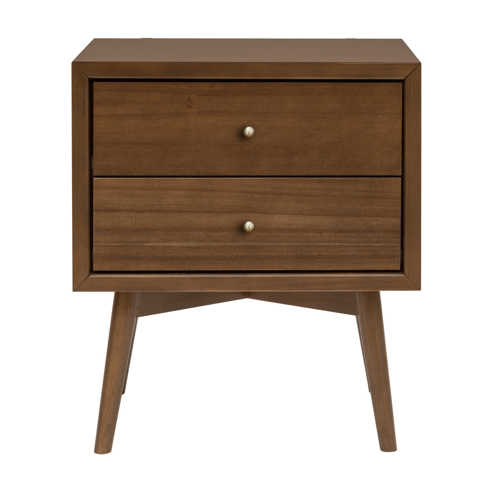 Palma Nightstand with USB Port, Natural Walnut