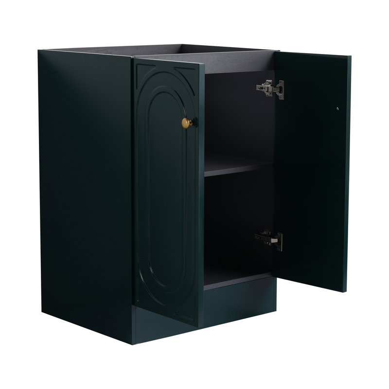 Armoire de rangement autoportante avec 2 portes à fermeture douce, H 33,39 po x l 23,27 po x P 19,52 po