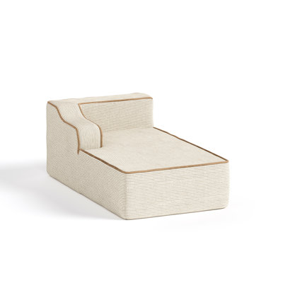 Beige Chaise Lounge With 2 Cushions