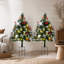 Arbre de Noël artificiel, ensemble de décoration de porche de Noël extérieur festif pour porte d'entrée