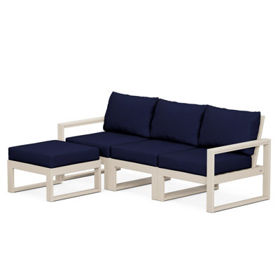 POLYWOOD EDGE Modular Deep Seating Set with Ottoman