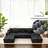 137.8-inch Modular Sectional Sofa