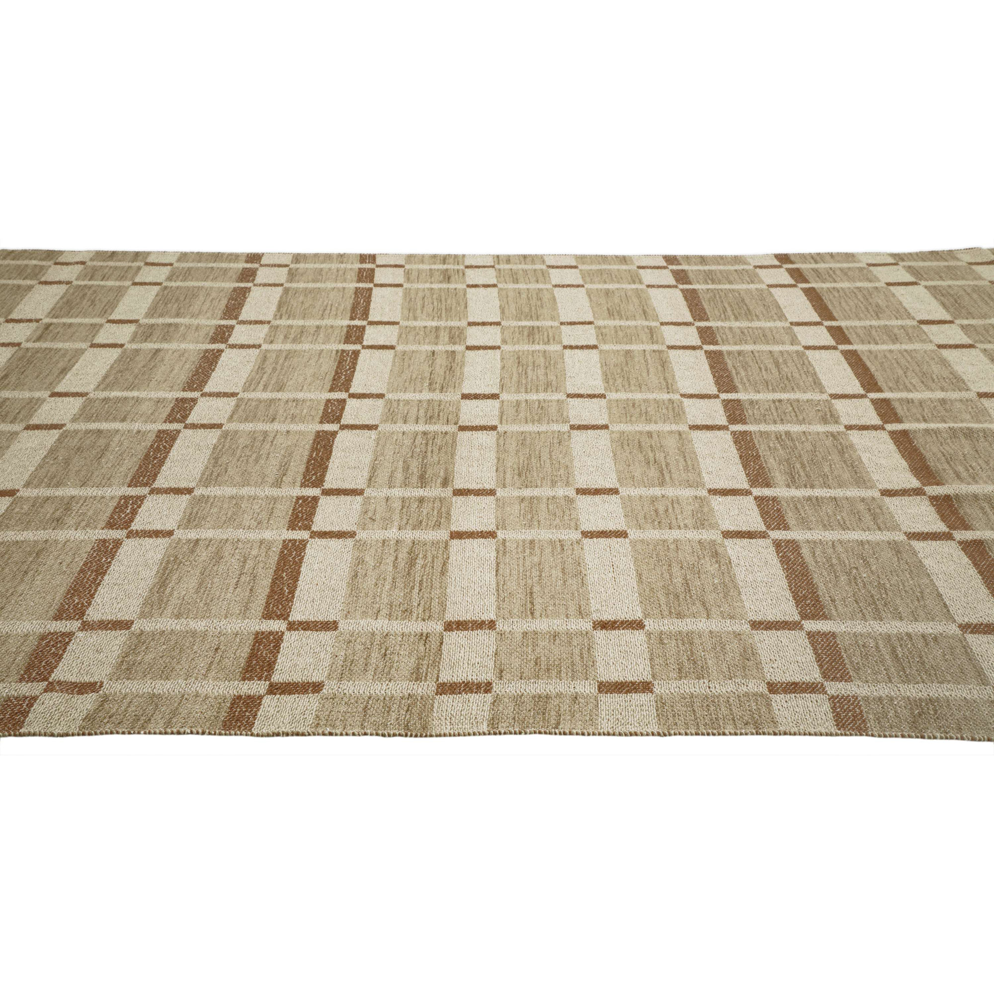 Block Flatweave Wool Indoor Rug, Rectangle 5' x 8'