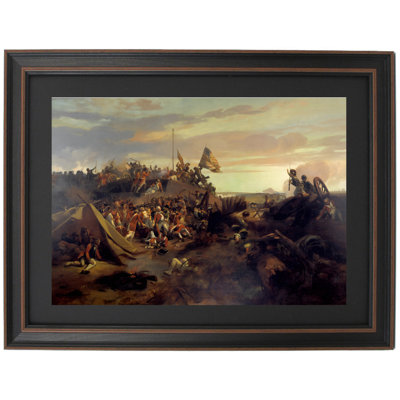 Framed Storming A Redoubt At Yorktown By Eugene-Louis Lami