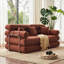 Canapé-lit modulaire convertible en forme de L, tissu chenille rose adapté aux animaux de compagnie, mousse à haute densité 4 couches, canapé-lit moderne pour le salon-133092199-133092201