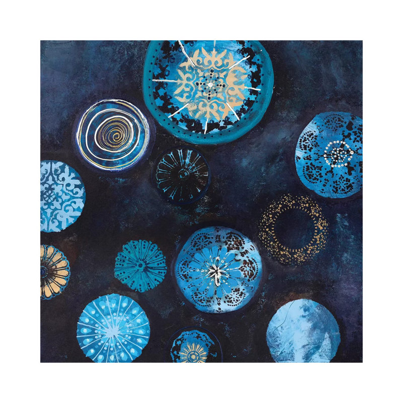 Indigo - Print on Canvas, Wrapped Canvas, 66.04cm H x 66.04cm W x 3.81cm D