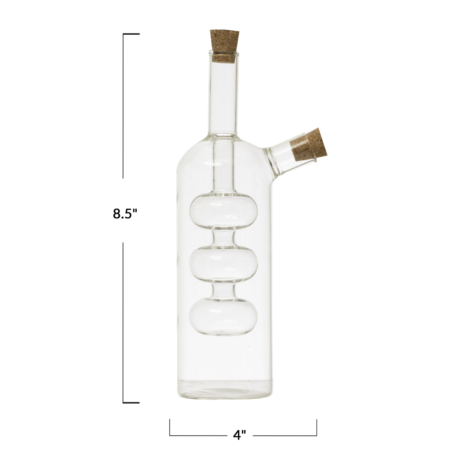 Hand-Blown Glass Oil And Vinegar Cruet
