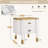 Contemporary 2 Drawers Nightstand With Curved Profile, Metal Feather-Shaped Handles, And Exposed Legs For Bedroom And Living Room, Easy Assembly-1335144281