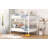 Full Over Full Metal Bunk Bed, White