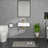 21"L x 12"W Wall Mount Bathroom Sink Ceramic Rectangular Console Bathroom vessel Sink with Basin Faucet and Bracket Base-116935429